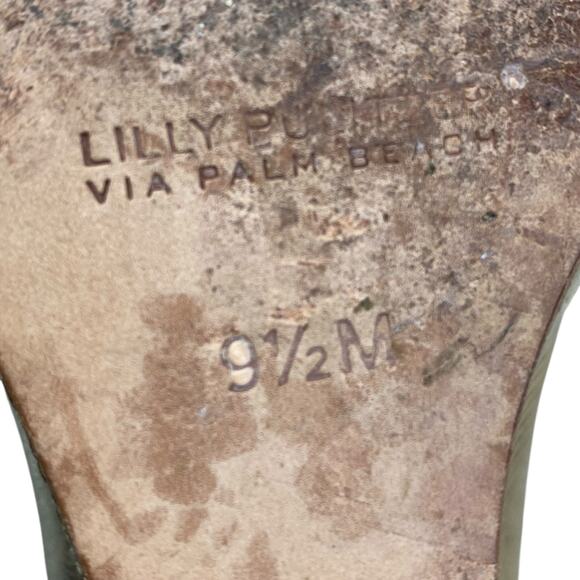 Lilly Pulitzer Women’s Resort Gold Open Toe Wedge Size US 9.5 - Picture 10 of 11